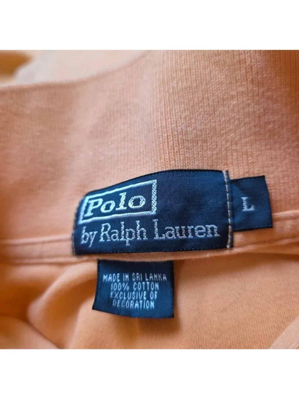 Polo Ralph Lauren Mens Orange Short Sleeve Cotton Polo Shirt L